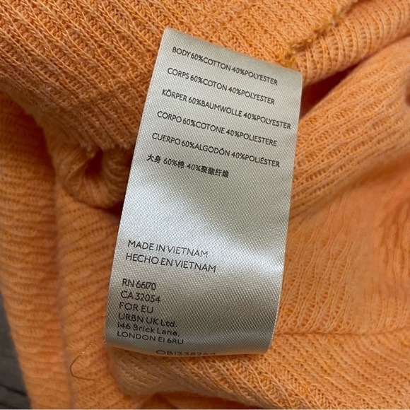 Free People Womens Sing La La Tank Top Orange Relaxed Fit Sz XS. - Picture 8 of 8